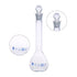 10ml Volumetric Flask with Grinding Stopper Class A Flat Bottom Printed Blue Graduations & Marking Spot, Borosilicate