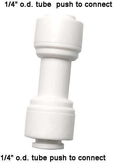 Push to Connect Water Filtration Line Tube Pipe Fittings, 1/4" O.D. Tube Quick Connector, 16pcs