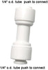 Push to Connect Water Filtration Line Tube Pipe Fittings, 1/4" O.D. Tube Quick Connector, 16pcs
