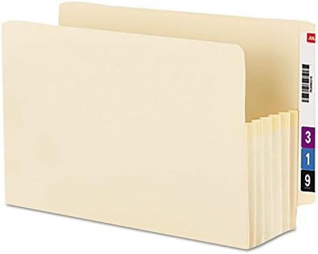 Smead End Tab TUFF File Pocket, Extra Wide Letter Size, Manila, 10 per Box