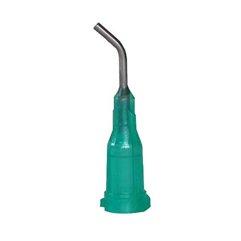 Blunt End Angled Dispensing Needle Tips, 18 Gauge 45 Degrees Bent Needles, 100 Pieces