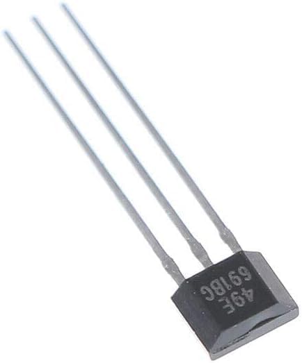 10Pcs Black Hall Element 49E, Oh49E, Ss49E Linear Sensor Hall Effect Sensors for Industrial Electrical