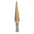 3Pcs/Set High Speed Steel Titanium Step Drill Bit Set, Impact Driver Compatible, 28 (1/8-3/4'') with Pouch