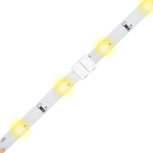 LightingWill 10pcs Pack Strip to Strip Solderless Snap Down 2Pin LED Strip Connector for 8mm Wide
