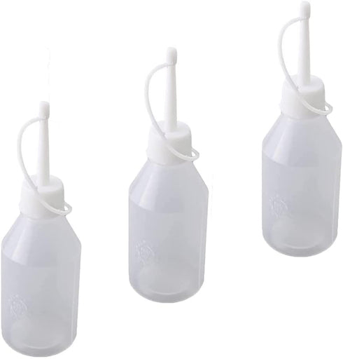 Utoolmart 3pcs Squeeze Bottle 100ml Plastic Glue Oil Bottle Wash Bottles for DIY Tattoo Label