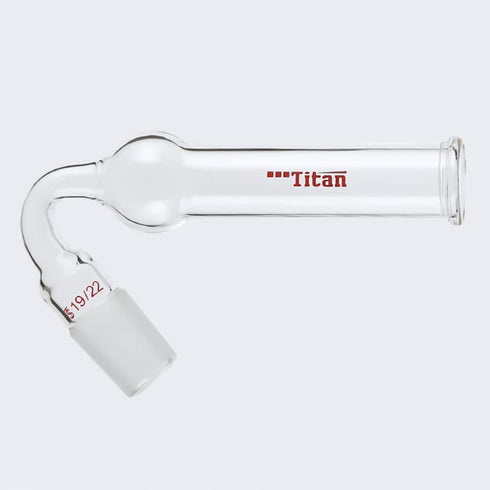 Glass Drying Tube Adapter, 75 Degree Bent Lab Drying Tubes with 19/22 Standard Taper Joint