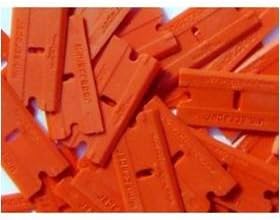 25 Counter 25 Pack Plastic Razor Scraper Blades Double Edge Safe Scrape for removing Labels Decals Stickers on glass