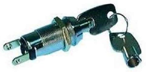 Philmore 5/8" On/Off Key Switch Lock SPST with 2 Keys and Nut, Removable On or Off, 30-10078