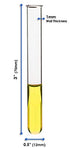 EISCO 5mL Test Tubes - Pack of 48 Borosilicate 3.3 Glass with Superior Heat & Chemical Durability, 3" Tall, 0.5"