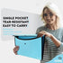 Square Flap Document Holder Blue - Expanding File Folder, A4 Letter Size Reusable Filling Envelopes, Snap Closure Wallet