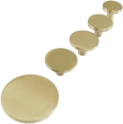 SANCHAKOU 4 Pack 44 20Mm Dresser Pulls Bedside Table Shoe Cabinet Copper Round Single Hole Drawer Handle *