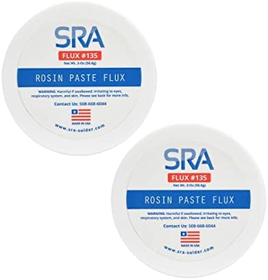 SRA Solder 135 Rosin Paste Soldering Flux for Electronics, No Clean Flux for Circuit Boards and Copper Wire