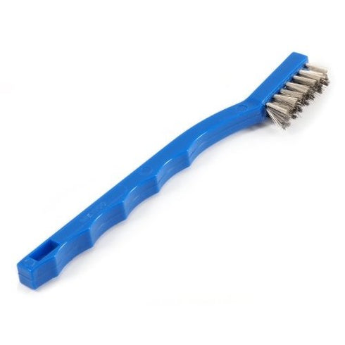 Forney 70488 Wire Brush, Stainless Steel with Plastic Handle, 7-1/4-Inch by .006-Inch, Blue
