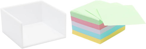 Memo Pads with Cube, 500 Sheets Note Pads in Cube, 3x3 Inch White Note Holder, Non-Sticky Notepads for Home Office