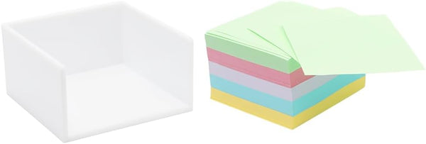 Memo Pads with Cube, 500 Sheets Note Pads in Cube, 3x3 Inch White Note Holder, Non-Sticky Notepads for Home Office