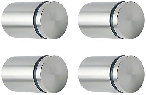 Alise 1" x 1.38'' Wall Mount Glass Standoff Screws - Pack of 4, Stainless Steel Sign Mounting Bracket Hardware, Brushed