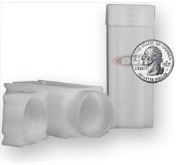 Square Quarter Coin Tube, Qty=10 Tubes