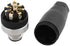 2 Pcs Field Wireable Connector M12 8 Pin Male Assembly Cable Plug, 180° Straight Male Assemble Type Plug Unshiled IP67 Industrial Sensor Plug Adapter