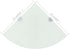 LKJVFCPW 9.8 9.8 Inch Corner Shelf Floating Wall Mount x White Tempered Glass Triangular Display Rack for Bathroom