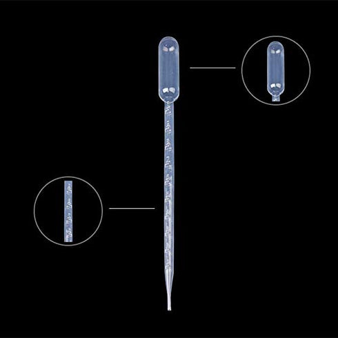 VCCGY 40Pcs 3ml Plastic Transfer Pipettes - Disposable Droppers for Watercolor Art, Science Laboratory, Handmade