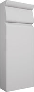 2 1/2"W 6 1/2"H 1"P x x Americraft Solid Paint Grade Wood Traditional Plinth Block, Primed Pine