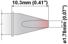 Thermaltronics S80CH018 Chisel 30deg 1.78mm (0.07in) interchangeable for Metcal SSC-837A