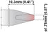 Thermaltronics S80CH018 Chisel 30deg 1.78mm (0.07in) interchangeable for Metcal SSC-837A