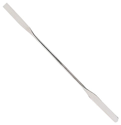 IMS IMS-SQRD4-7 Lab Micro Double Ended Spatula Square/Round End (Flat Ends 50mm x 9mm), 7" L, Stainless Steel, 4 Piece