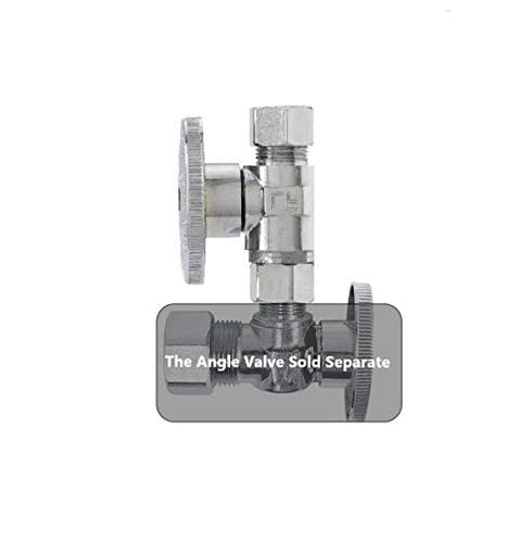 EZ-Fluid Plumbing 3/8-Inch O.D Female Compression x 3/8-Inch O.D Male Comp. Lead-Free Brass Quarter Turn Water Shut Off