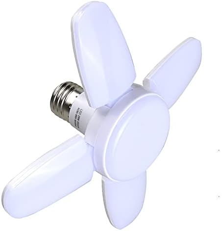 E27 Foldable LED Bulb, 28W Fan Blade Timing Lamp, AC85-265V, Remote Controller for Home Ceiling Light (Only Fan Bulb)