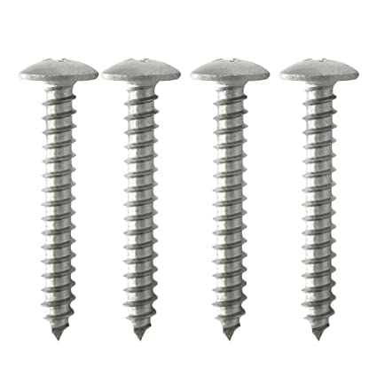 Phillips Drive Screws #8, 1 1/4" Pack of 100, 18-8 Stainless Steel Marine, Truss Head Sheet Metal - No Rust, Self-Tapping White, Full Thread for Snugs Fasteners or Wood