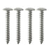 Phillips Drive Screws #8, 1 1/4" Pack of 100, 18-8 Stainless Steel Marine, Truss Head Sheet Metal - No Rust, Self-Tapping White, Full Thread for Snugs Fasteners or Wood