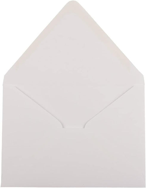 JAM PAPER A7 Invitation Envelopes with Euro Flap - 5 1/4 x 7 1/4 - White - 50/Pack