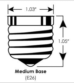 7194PSA Bulbs, 7.5 Pack 6 Bulbs Creative Hobbies Large Medium Base Champagne Silicone Light Watt, Individually Boxed