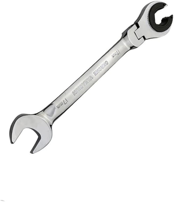 Ratcheting Wrench Open Flex-Head Double Opening Ratchet Combination Hand Tool - Silver 10mm