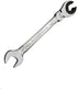 Ratcheting Wrench Open Flex-Head Double Opening Ratchet Combination Hand Tool - Silver 10mm