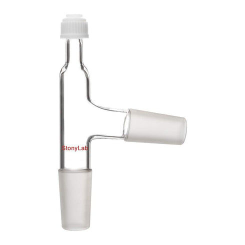 stonylab 3-Way Distillation Thermometer Adapter with 19/22 Joints and Screw Cap for Laboratory Distillation Temperature Measurements