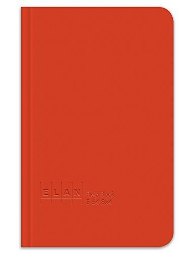 Elan Publishing Company E64-8x4 Field Surveying Book, Bright Orange Cover, 4 ? x 7 ¼