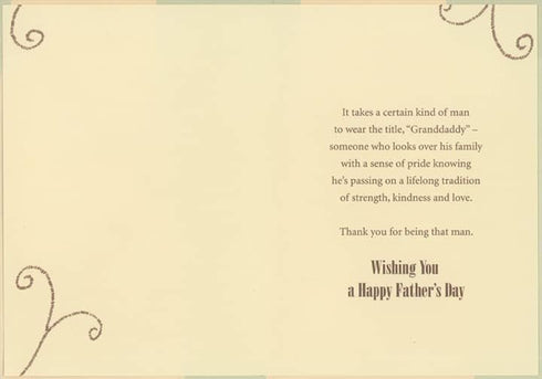 Father's Day Card for Granddaddy with Grooming Theme