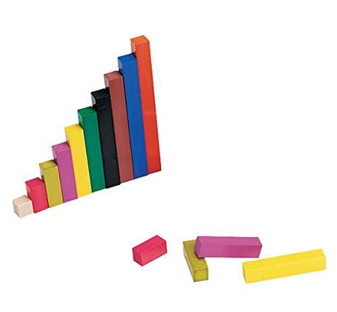hand2mind Set, Counting (Set 74) Foam Cuisenaire Rods Introductory Fraction Bars, Montessori Number Rods, Blocks, Math