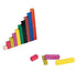 hand2mind Set, Counting (Set 74) Foam Cuisenaire Rods Introductory Fraction Bars, Montessori Number Rods, Blocks, Math