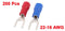 uxcell 22-16 AWG Wire Cable Connector Fork Spade Terminal #8 - 200 Pieces, Red/Blue