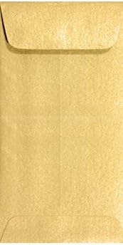 LUXPaper #7 Coin Envelopes | Peel & Press | 3 1/2" x 6 1/2" | Gold Metallic | 80lb. Text | 50 Qty by LUXPaper