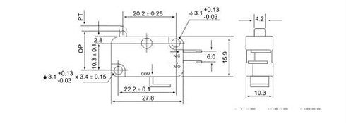 TWTADE 10pcs Universal Micro Limit Switch Series AC/DC 125V 250V V-15-1C25 Snap Action for Arduino Oven Freezer