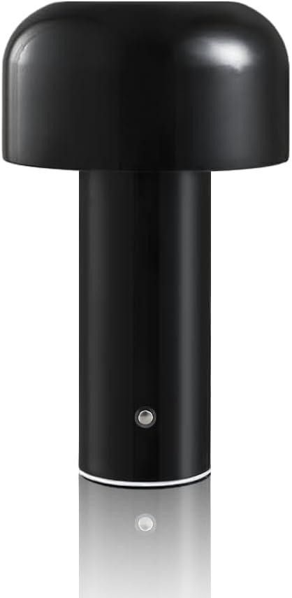 JHPGEOE Cordless Metal Desk Lamp, Touch Sensor Control LED Table Lamp,3 Color Stepless