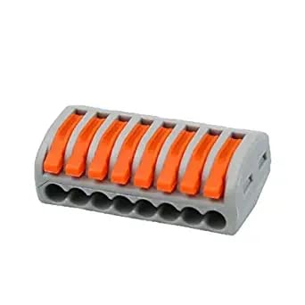 Tie Rod Nut Wire Connector, 8-Port PCT-218 Compact Terminal Cable Connect, 50 Pack