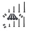 Lhazemu 32 Set M6x12mm/16mm/25mm/35mm/45mm/55mm/65mm/75mm Set Silver Crib Screws Replacement Hex Drive Socket Cap Screw