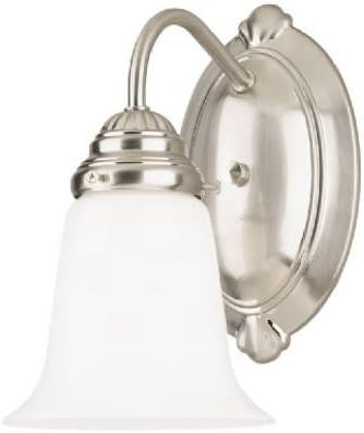 Westinghouse 1 Brushed Nickel White Wall Sconce
