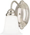 Westinghouse 1 Brushed Nickel White Wall Sconce