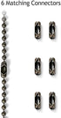 Pull Chain Extension for Ceiling Fans and Light Fixture, 59-inch Long with 6 Matching Connectors (Bronze)